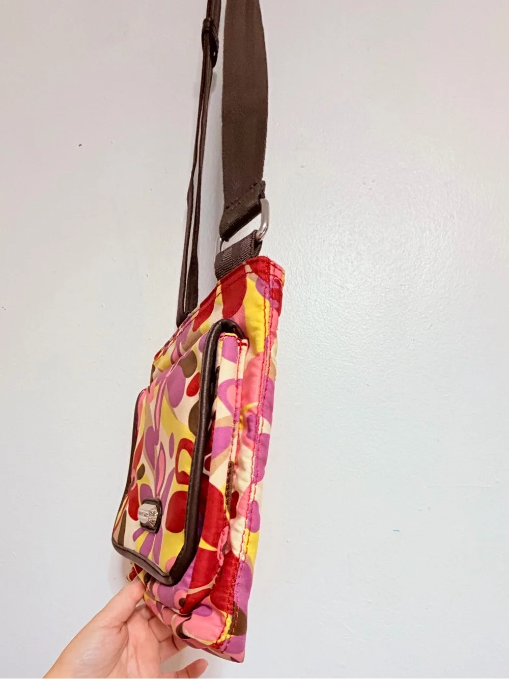 FRANCI SARTO Crossbody Floral Nylon Purse